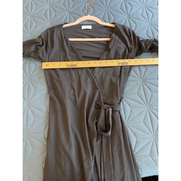 Meshki Gillian Recycled Nylon Long Sleeve Stretchy Dress In Black Size Medium - Picture 8 of 12